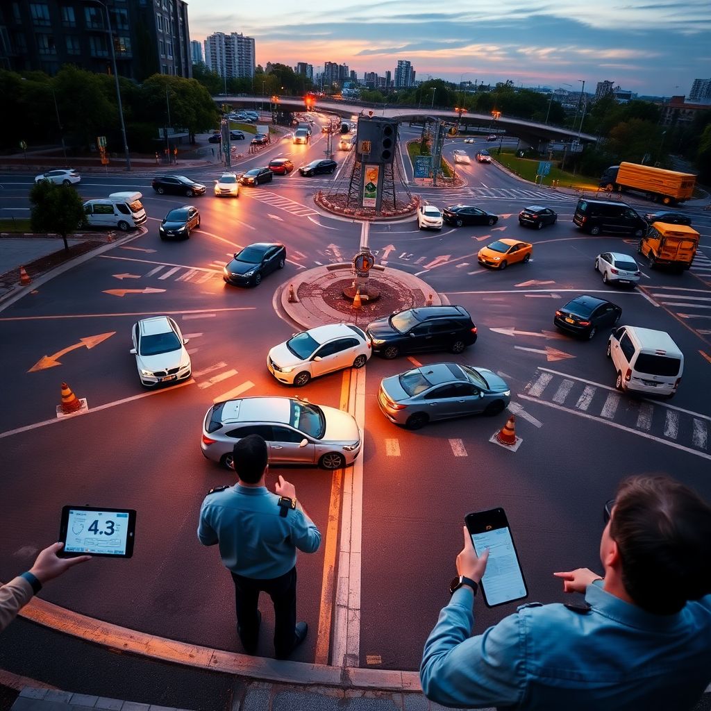 Спорные дорожные ситуации на перекрестках с круговым движением: разбор