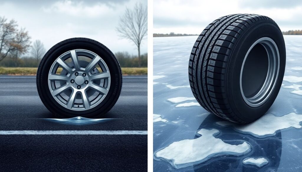 Советы по безопасной езде в условиях дождя и гололеда - иллюстрация