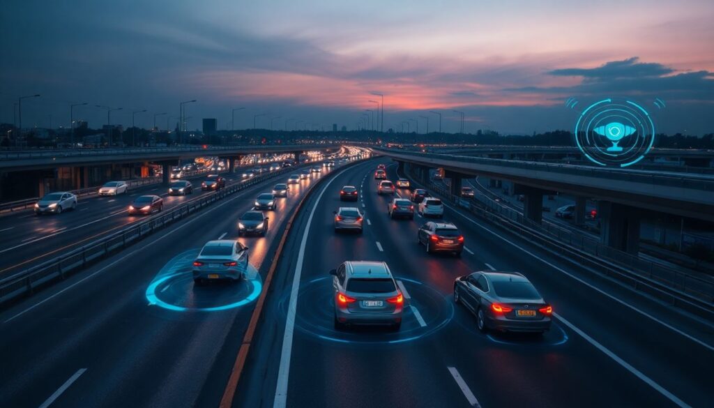 Безопасные маневры на развязке: разворот, обгон, перестроение - иллюстрация