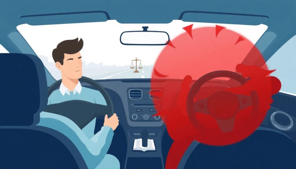 Как реагировать на агрессивного водителя на дороге - иллюстрация