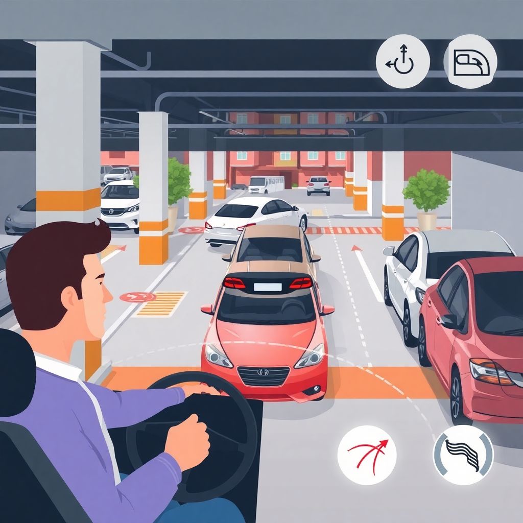 Техника безопасного парковочного манёвра при ограниченном пространстве авто