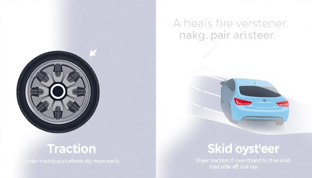 Как управлять автомобилем на заснеженной дороге - иллюстрация