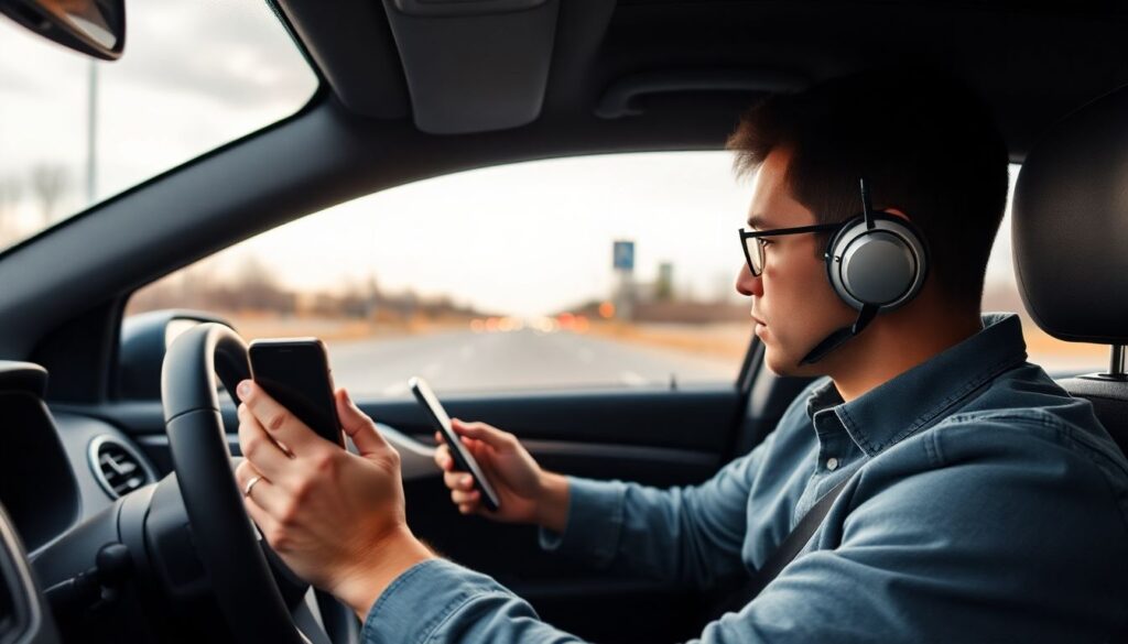 Безопасное использование мобильного телефона за рулем в рамках ПДД - иллюстрация