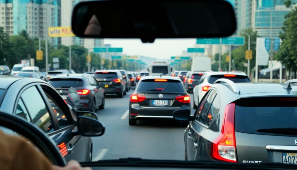 Как водителю действовать при застревании в пробке - иллюстрация