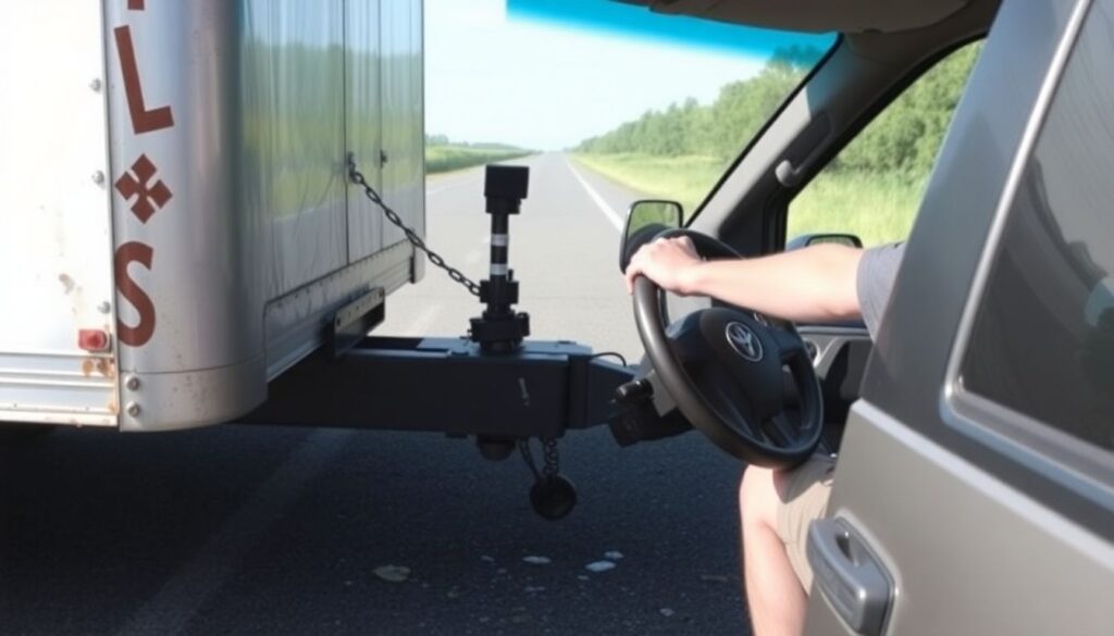 Как безопасно вести себя на фаркопе и буксировке - иллюстрация